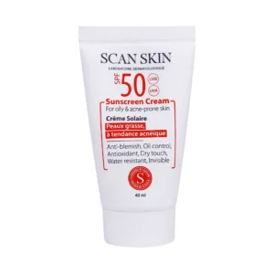 کرم ضد آفتاب اسکن اسکین مخصوص پوست چرب دارای Spf50 حجم 40 میلی لیتر