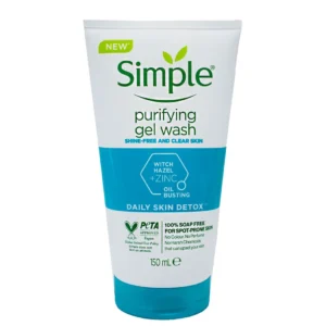 ژل شستشوی صورت سیمپل مدل Purifying پوست چرب و مختلط حجم 150 میلی لیتر