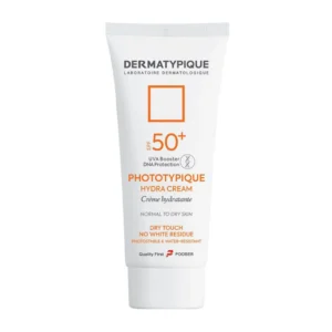 کرم ضد آفتاب مرطوب کننده درماتیپیک مدل Phototypique با SPF +50 مناسب پوست نرمال تا خشک حجم 50 میلیلیتر