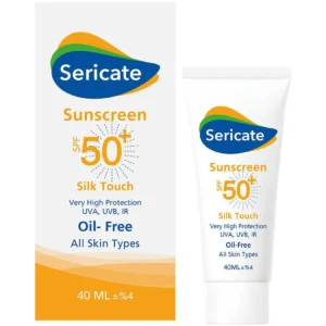 کرم ضد آفتاب بی رنگ سری کیت مدل Silk Touch با SPF50 مناسب انواع پوست حجم 40 میلی لیتر