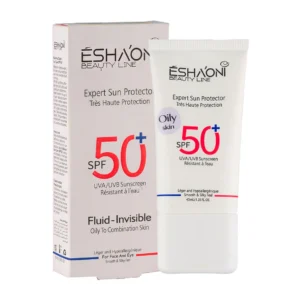 ضد آفتاب فلوئیدی بی رنگ اشااونی با SPF 50 مناسب پوست چرب تا مختلط حجم 40 میلی لیتر