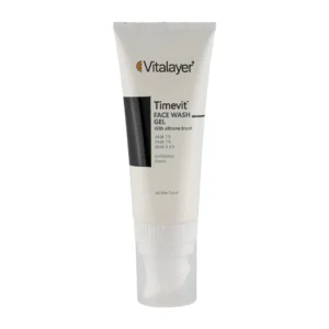 ژل شستشو صورت ویتالیر مدل Timevit مناسب انواع پوست حجم 200 میلی لیتر