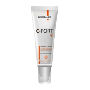 کرم صورت درمالیفت مدل C-Fort حاوی ویتامین C مناسب پوست چرب و جوش دار حجم 40 میلی لیتر
