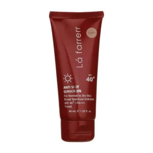 کرم ضد آفتاب و ضد لک رنگی لافارر مدل SPF40 مناسب پوست نرمال و خشک حجم 40 میلی لیتر