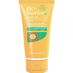 کرم ضد آفتاب بی رنگ بایو مارین با SPF50 مناسب پوست چرب و جوش دار حجم 50 میلی لیتر