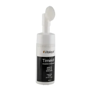 فوم شستشو ویتالیر مدل Timevit مناسب انواع پوست حجم 150 میلی لیتر