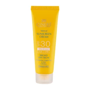 کرم ضد آفتاب بی رنگ سینره با SPF30 مناسب پوست حساس حجم 50 میلی لیتر