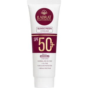 کرم ضد آفتاب بی رنگ ایلابرت با SPF50 مناسب پوست چرب و نرمال حجم 40 میلی لیتر