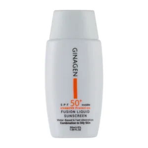 ضد آفتاب بی رنگ ژیناژن مدل Fusion liquid مناسب پوست چرب 50 میلی لیتر