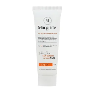 فلوئید ضد آفتاب بی رنگ مارگریت با SPF50 مناسب پوست چرب و مستعد آکنه حجم 50 میلی لیتر
