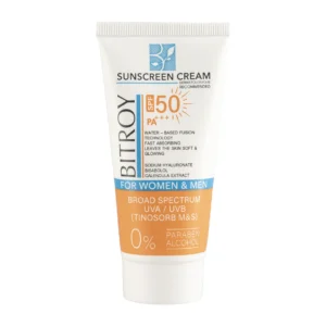 ضد آفتاب بی رنگ بیتروی مدل فیوژن واتر با SPF50 مناسب پوست خشک و نرمال حجم 50 میلی لیتر
