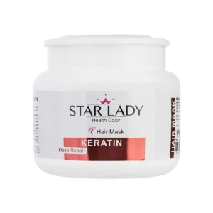 ماسک مو ترمیم کننده استار لیدی مدل Keratin مناسب مو خشک و آسیب دیده حجم 500 میلی لیتر