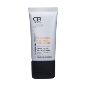 کرم ضد آفتاب  بی رنگ سی بی با SPF50 مناسب پوست چرب و مختلط حجم 50 میلی لیتر