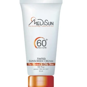 کرم ضد آفتاب رنگی مدیسان با SPF60 مناسب پوست چرب و نرمال حجم 50 میلی لیتر