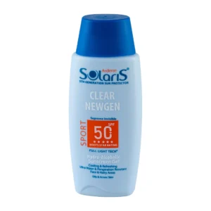 ژل ضد آفتاب آردن سولاریس مدل Clear Newgen Sport با +SPF50 مناسب پوست های چرب و مستعد جوش حجم 100 میلی لیتر