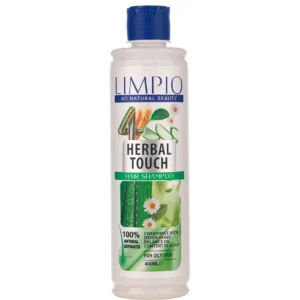 شامپو لیمپیو مدل Herbal Touch حاوی عصاره گیاهی مناسب مو چرب حجم 400 میلی لیتر