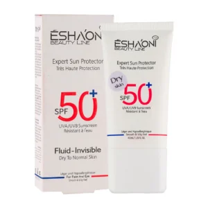 ضد آفتاب فلوئیدی بی رنگ اشااونی با SPF 50 مناسب پوست خشک تا نرمال حجم 40 میلی لیتر